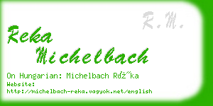 reka michelbach business card
